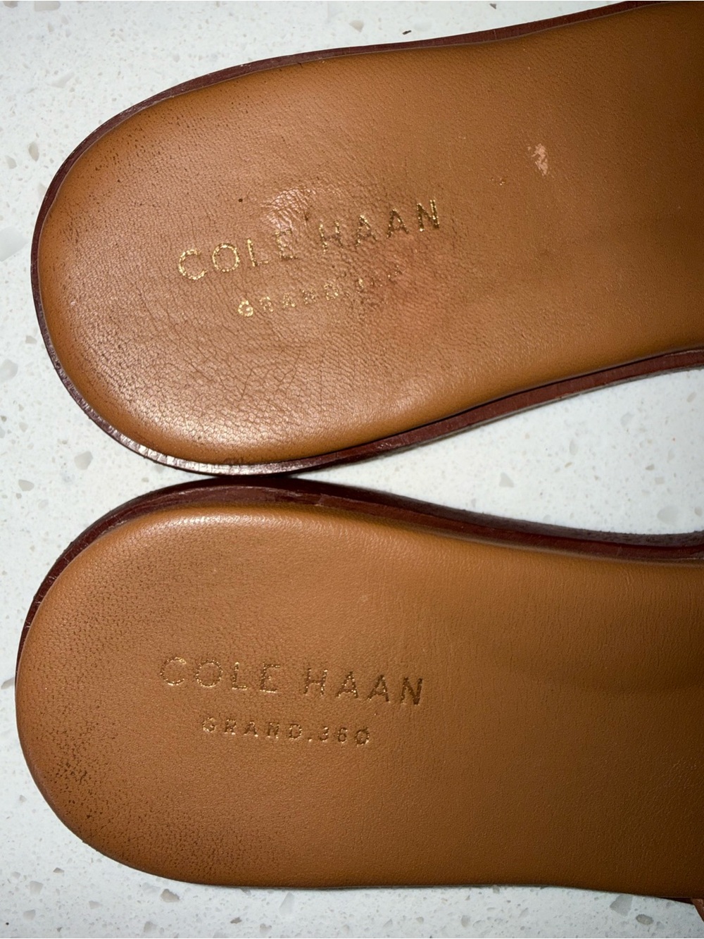 Cole Haan Woven Leather Slide Sandals in Cognac - Picture 5 of 9